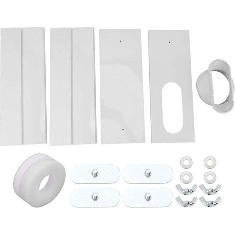 Fenster-Montageset für mobile Klimaanlagen – Verstellbare PVC-Paneele (140 cm) – 4 Zubehörteile enthalten – Einfache Montage (1/5)