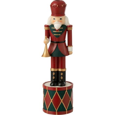 Bougeoir de Noël "Casse-Noisette" 32cm Rouge (1/4)
