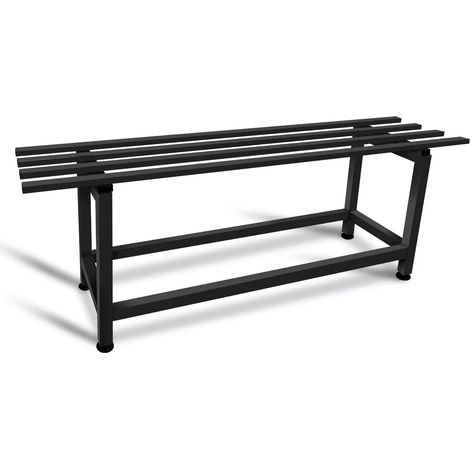 Fioriera Nera in Ferro Interni ed Esterni, Salvaspazio resistente 2 Ripiani - 80cm + ganci