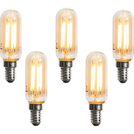 Set of 5 E14 Dimmable LED Bulbs Gold T25 4W 300 lm 2200K