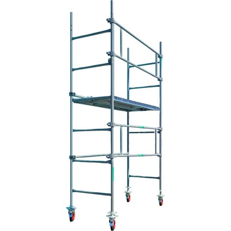 Echafaudages Stéphanois – Échafaudage roulant 4x2 m – Hauteur de travail max 4 m – Charge maximale 250 kg – Conforme NF EN 12810-1 et 2