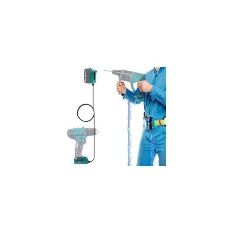 Adapter für Makita 18V-Akkus mit Schlaufe zum direkten Tragen am Körper, tragbarer Netzadapter für Makita 18V-Akkugeräte, verstellbare Kabellänge bis zu 150 cm