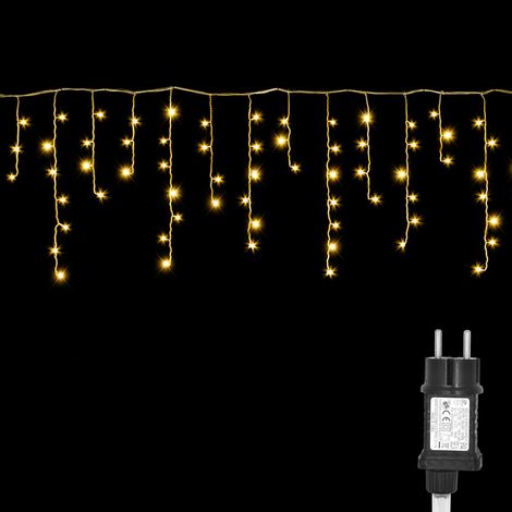 Rideau lumineux LED 3 par 1 m blanc chaud (1/5)