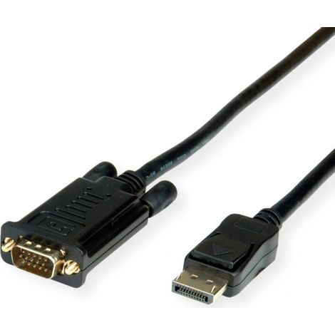 value 11.99.5801 DisplayPort-zu-VGA-Kabel schwarz 1,5 m