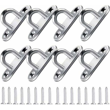 8-teiliges Set Edelstahl-Wandhaken – Belastbar bis 40 kg – U-förmig, 5 x 2 cm, mit 2 Löchern für Bad, Küche, Garage – KZQ