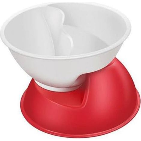 Bol À Céréales - Séparation Sec/Humide - Pour Salade De Fruits - Diamètre 18 Cm - Rouge - 1 Pièce (1/5)