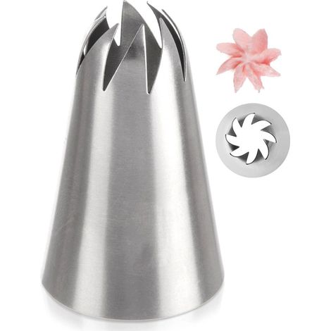 Flower Piping Nozzle, Stainless Steel, 1.5 cm Diameter (1/5)