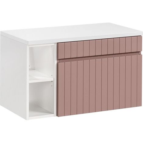 Ensemble meuble sous vasque + 2 élément - 80 cm - Emblematic Rose - Livraison gratuite