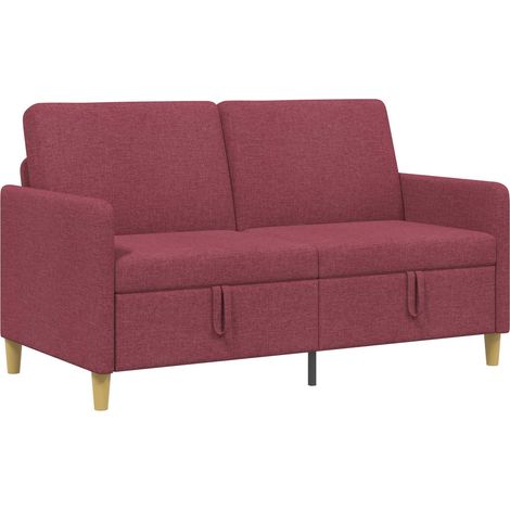 Sofá con almacenamiento Rojo vino 152 x 78 x 87 cm Poliéster vidaXL