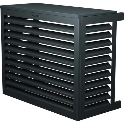 Cache unité extérieure en aluminium anthracite taille XS - DECOCLIM-23AXS7016 (1/2)