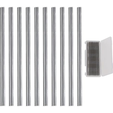 Atelier, 10 Lames Raboteuse 82 mm, Réversibles, 82x5,5x1,2 mm, Rabot Électrique, pour Bois, Adapté Makita, Bosch, Métal, Accessoire (1/5)