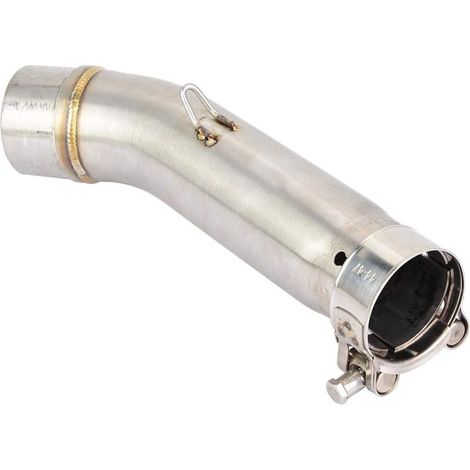 51mm Tuyau Médian D'échappement moto,Connecteur de Tuyau D'échappement, Tube de liaison Intermédiaire pour 400 (argent) (1/5)