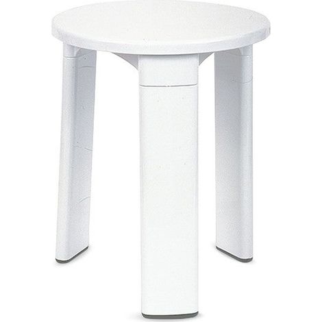 Tabouret à poser en plastique blanc – Dimensions 31.5x31.5x40.5 cm – Charge max 80 kg – Antidérapant pour sécurité – Ta-Tay