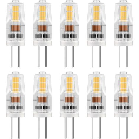 10 Ampoule G4 LED 2W, Blanc Neutre 4000K, Équivalent 20W Halogène, Non Dimmable, Pour Lustre Hotte