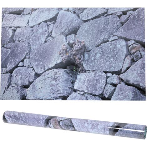 Wandaufkleber für Aquarium, Unterwasserlandschaft-Dekoration, Felsen, 122 x 46 cm (1/5)