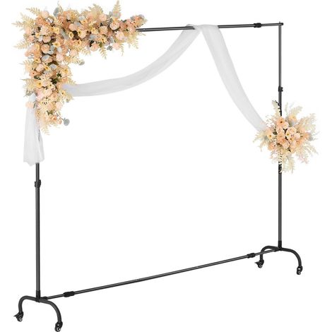 Verstellbare Fotostudio-Kulisse, 2,1 x 3 m, tragbar auf Rollen, robust und mobil, ideal für Hochzeiten, Fotostudios und Partys (1/5)