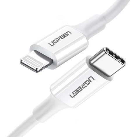 MFi USB-C - Câble Lightning iPhone 20W 3A 0,25m - blanc (1/5)