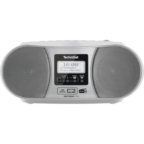 TechniSat DIGITRADIO 1990 CD-Radio DAB+, UKW AUX, Bluetooth®, CD, USB  Akku-Ladefunktion, Weckfunkti