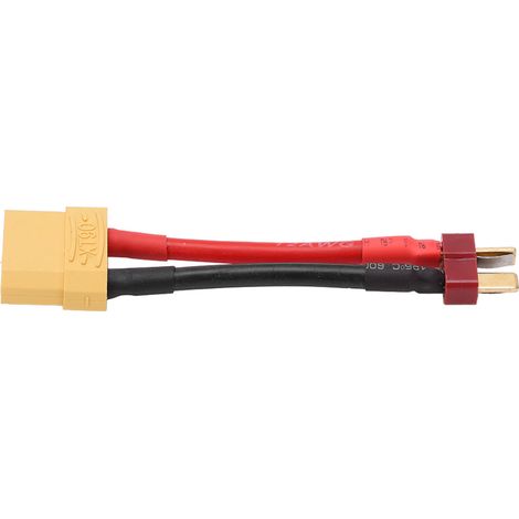 Adaptateur T Mâle vers XT90 Femelle avec Câble 12AWG 97mm - Connecteur pour Batterie LiPo (1/5)