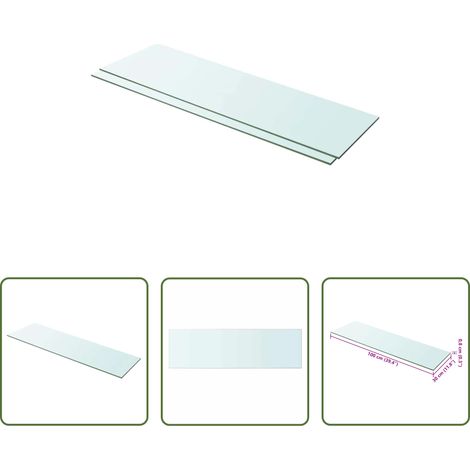 Wandregal - Regalböden 2 Stk. Glas Transparent 100x30 cm (1/5)
