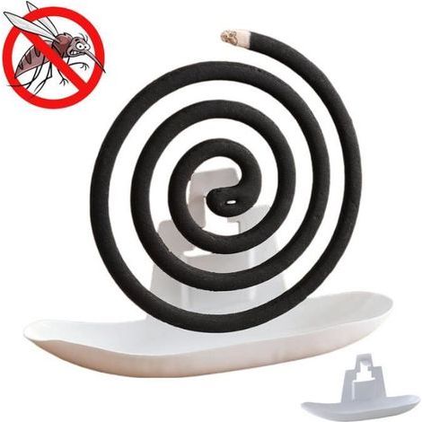 Mosquito Coil Holder - BRAND - Model - Metal - White - 15.9 x 3.7 x 8 cm