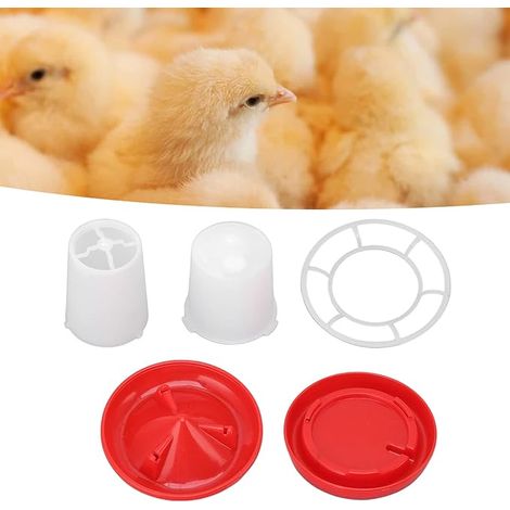 Mangeoire et abreuvoir pour poussins avec manchon d'alimentation automatique et arrosage pour volaille, distributeur d'eau pour poussin (1/5)