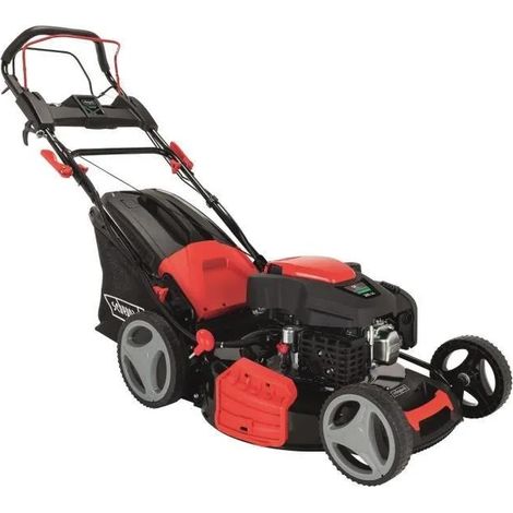 Scheppach MS225 53 cm Benzin-Rasenmäher schwarz rot