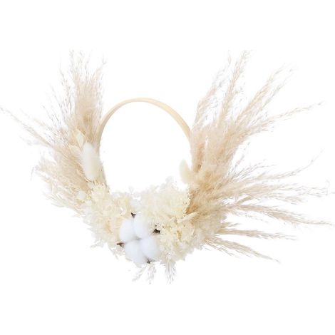 Couronne de fleurs séchées naturelles, modèle 8, cercle intérieur 15 cm, cercle extérieur 20 cm, boîte incluse (2 € supplémentaires), emballage 25x25x6 cm. (1/5)