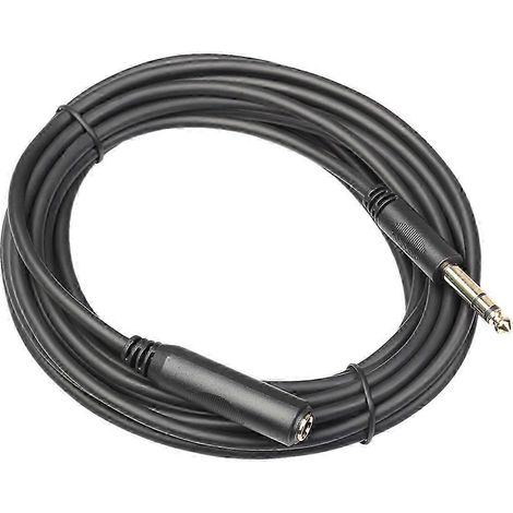 Câble d'extension stéréo 6,35 mm (TRS 1/4") mâle-femelle de 180 cm pour équipement audio (1/5)
