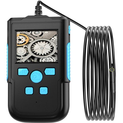 Industrielles Endoskop, 1080P HD digitale Endoskop-Inspektionskamera mit 5,5 mm wasserdichter IP67-Kamera, Kanalkamera mit 2,4-Zoll-IPS-Bildschirm, 5 m halbstarres Kabel.