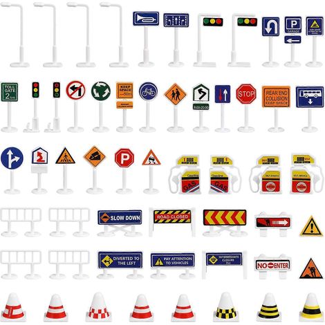 56 panneaux de signalisation routière pour enfants-M-Multi
