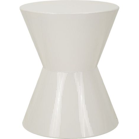 Table d'Appoint en Métal "Oyo" 55cm Blanc