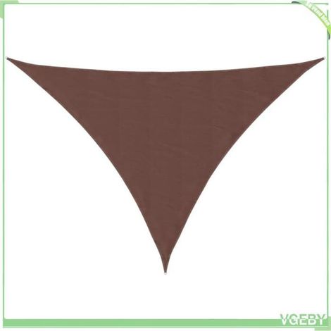 Voile de parasol - FAFEICY - 135837 - tissu Oxford PU - triangulaire 4x4x5,8 m - marron - protection UV (1/5)