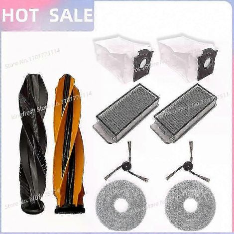 Compatible avec Dreame L40S Pro Ultra/X50s Ultra - Pièces détachées : brosse latérale, filtre, sac à poussière en textile, module argenté (1/5)