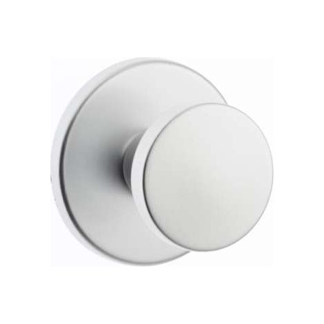 Pomolo tondo con vite in alluminio anodizzato argento 46 mm