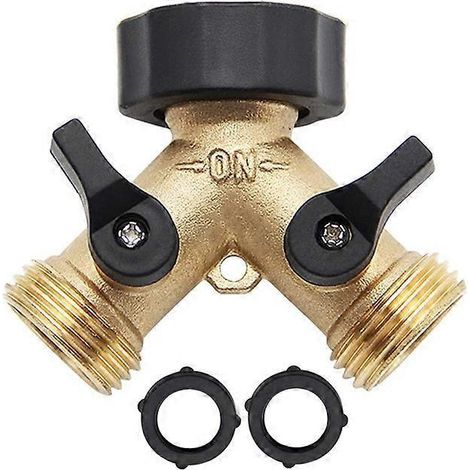 Y-Verteiler aus Messing, dicht, hochtemperaturbeständig, 2-Wege-Wasserhahnverteiler Typ B