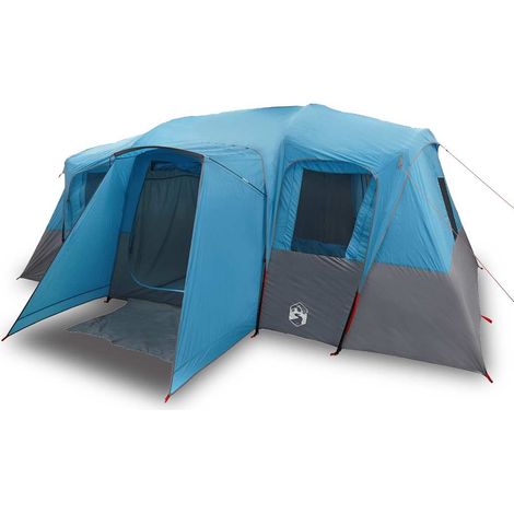 vidaXL Tienda de campaña familiar túnel 16 personas impermeable azul (1/2)