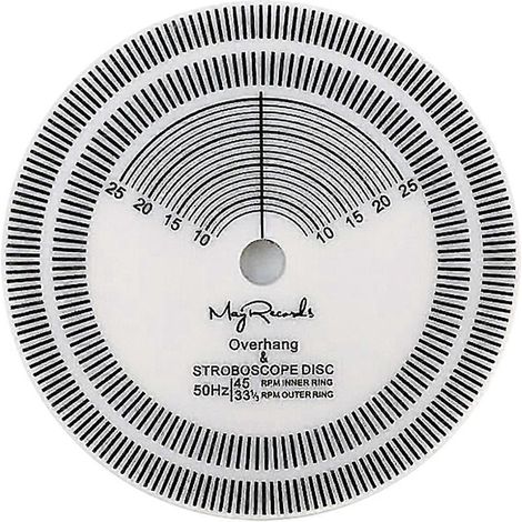 Instrument de mesure de la vitesse pour tourne-disque vinyle, outil de calibration de la vitesse de rotation, fournitures pour disques vinyle-7.8x7.8cm-White