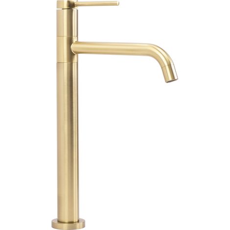 Basin Faucet REA Lugano Slim Brush Gold High