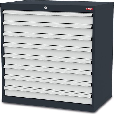 STIER Schubladenschrank mit 8 Schubladen BxTxH 900x575x920 mm (1/5)