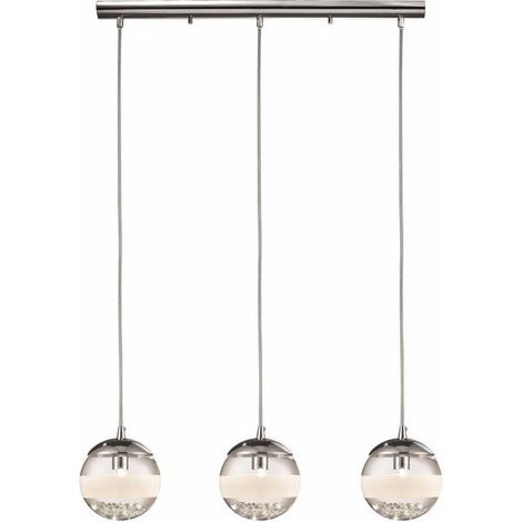 Lampada a sospensione Dream Reality cromata 3xG9 sfere