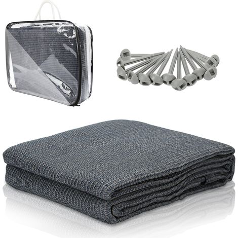 SWANEW Stuoia per tenda da campeggio, Stuoia per tenda da campeggio, Stuoia per tenda da campeggio, Telo da terra per caravan 250x600CM,Grigio