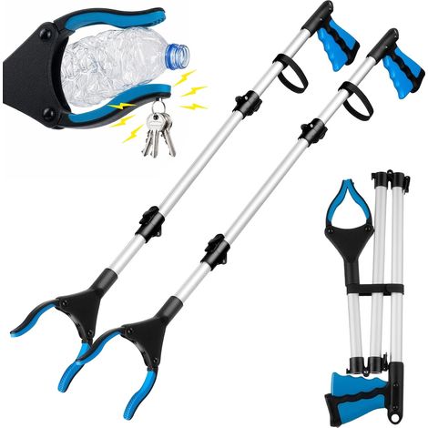 83 cm Pince Ramasse Objet Pliable, avec Tête Rotative 360° Pince pour Ramasser Sans se Baisser avec Magnétique, Adapté aux Personnes Âgées, Handicapées et Femmes Enceintes (1/5)