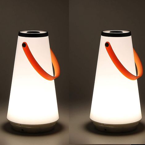 Lampe de table LED sans fil pour la maison, rechargeable par USB, avec interrupteur tactile pour éclairage de camping extérieur (2 pièces) (2 pièces) (1/5)