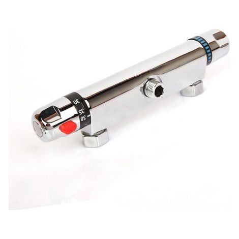 Thermostatic shower mixer – Metal finish – Copper valve core – Quick adjustment – 38 safety protections (1/4)