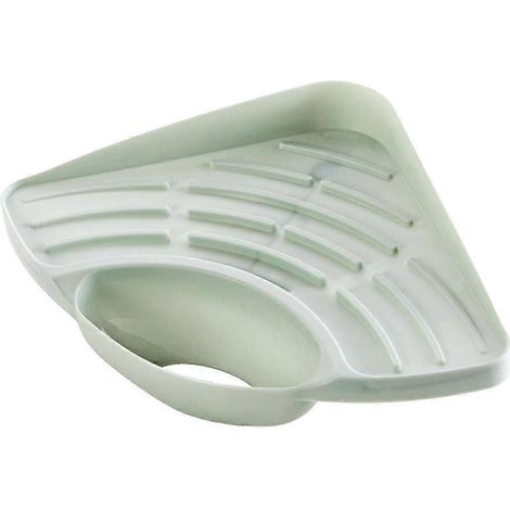Organisateur d'évier de cuisine en mousse vert olive avec ventouse (1/5)