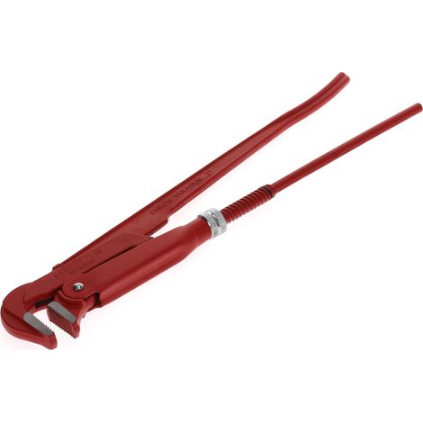 Gedore red 90° abgewinkelte Rohrzange, Spannweite 67 mm/2 Zoll, schwedisch, massiv, Zahnung versetzt, R27100020 (1/5)