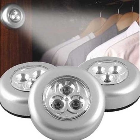 Set 3 bombillas adhesivas sin cable PUSH - Luz portátil