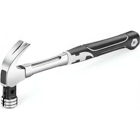 Multifunktionaler Klauenhammer, Edelstahlgriff, runder Kopf, 283 g