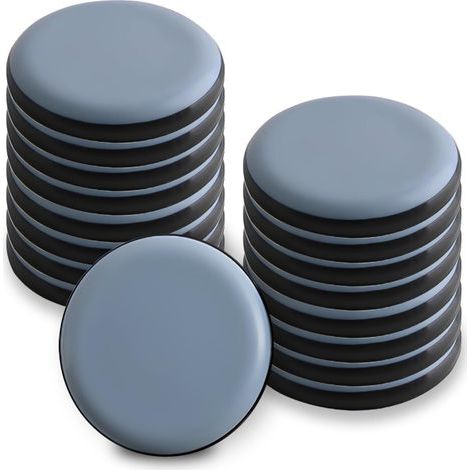 16 Patins Glissants PTFE Téflon pour Meubles Lourds et Chaises Ronds 30 mm Auto Adhésifs Protege Pied de Table Cale Meuble Sol Lisse Parquet Carrelage Réduction Bruit (1/5)